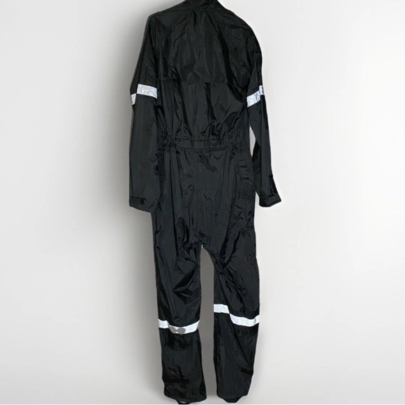 Motorcycle Rain Wet Weather Jumpsuit XL Full Body Waterproof Reflective Strips - Picture 2 of 9